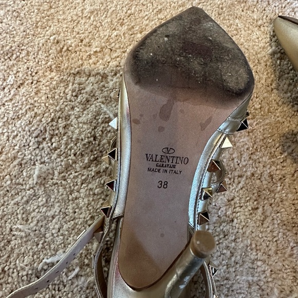 Gold Valentino rock stud caged pump size 38 - Picture 9 of 9